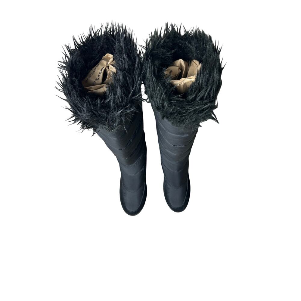 juicy wedge heel faux fur trim snow boots size 7 - Picture 4 of 6